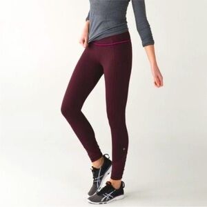 Lululemon Pace Queen Tight Bordeaux Drama Leggings